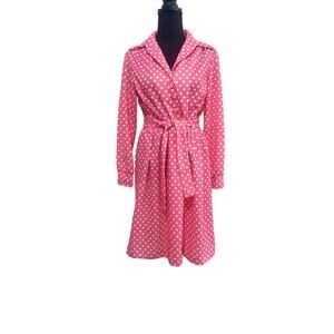 Vintage Pink Polka Dot Shirtdress
